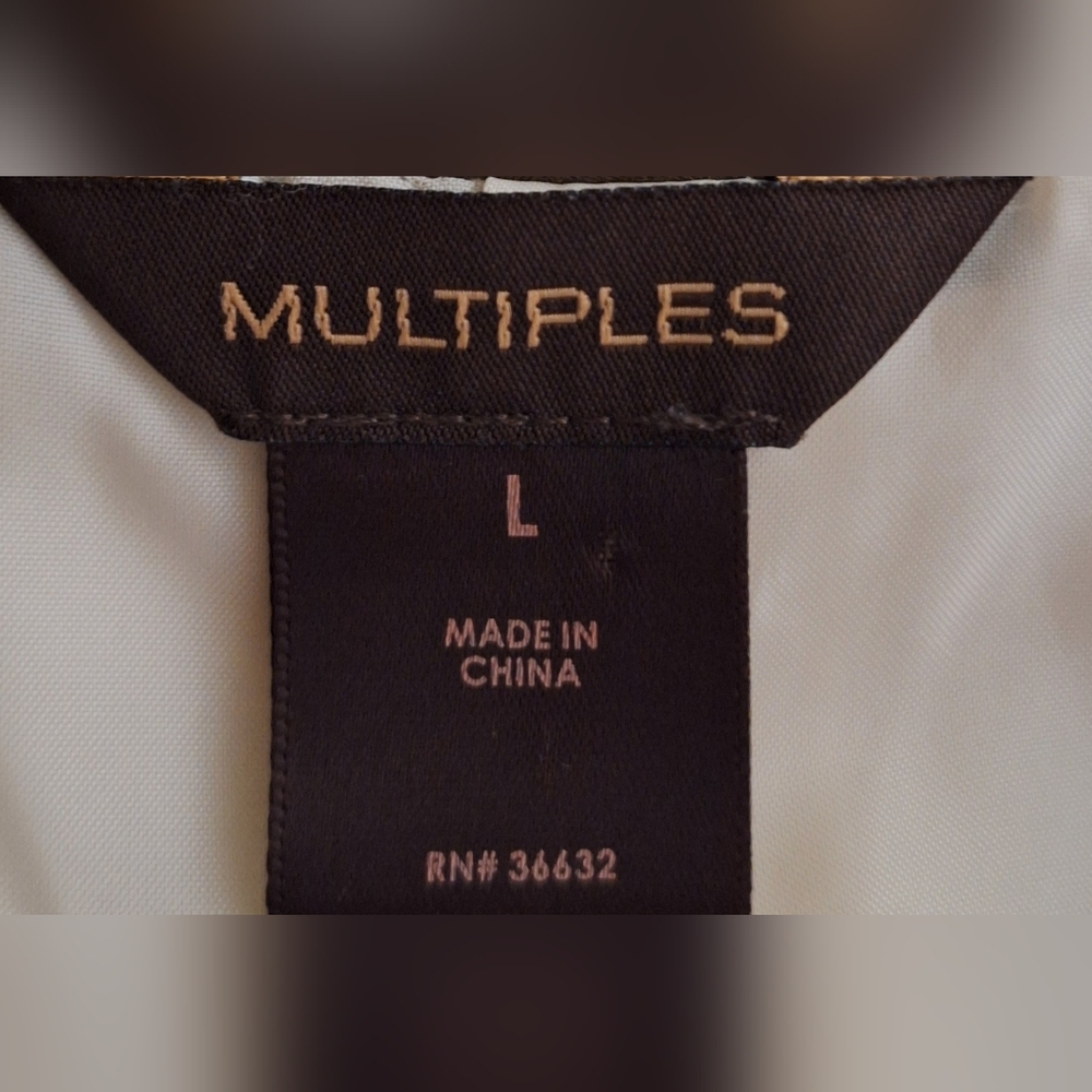 MULTIPLES Cream and Brown Floral Blazer - Picture 8 of 9